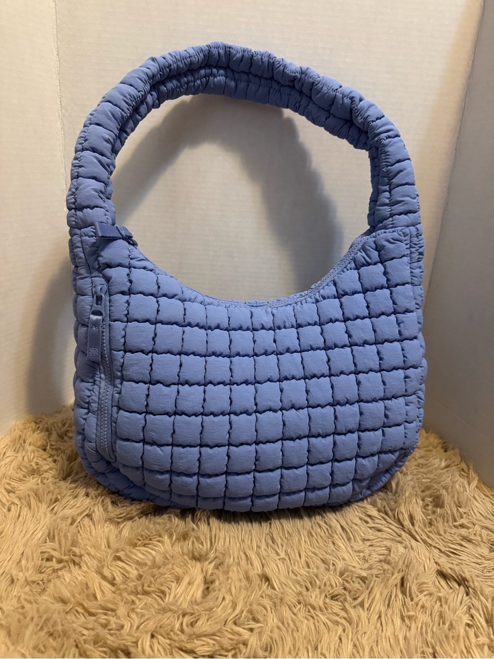 Kohl’s Quilted Shoulder Hobo Bag in powder Blue